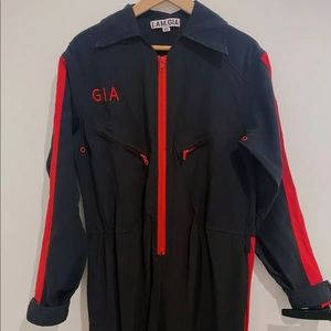 I AM GIA Red & Black Utility Jumpsuit, Small